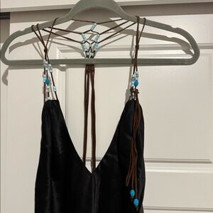 Black silk dress